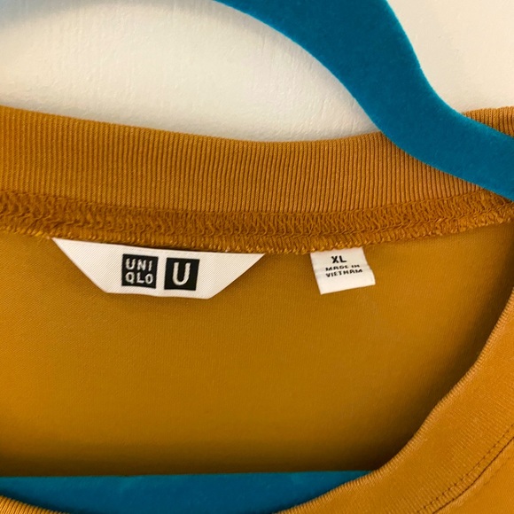 Uniqlo Dresses Uniqlo Mustard Color Xl Midi Tshirt Dress With